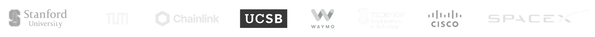 Logos of companies where team members previously worked